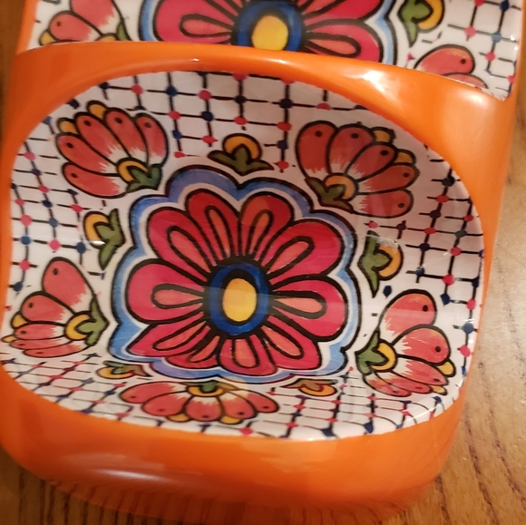 Nicole Miller taco holder, orange floral - Picture 3 of 6